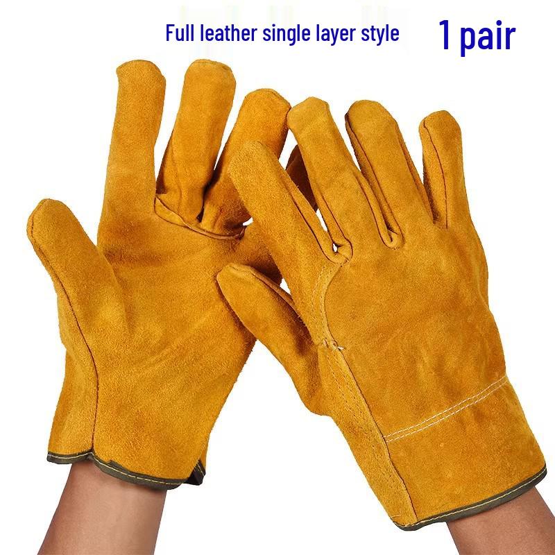 

Перчатки сварщика 60 см удлиненные термостойкие огнестойкие - двухслойные, износостойкие, защита от высоких температур