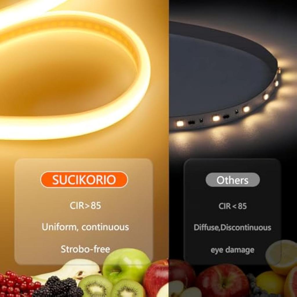 COB Neon LED Strip Silicone Outdoor Waterproof IP65  LED Strip Light 1M-10M LEDs Neon Strip Lights  220 V Flexible Light Strip with EU Power Supply