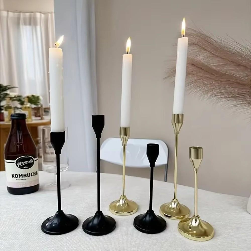 3Pcs/Set Minimalist Retro Style Tabletop Candle Holders Exquisite Table Candle Stand Wedding