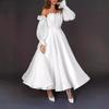 Rochie de Seară Europeană la Modă 2026, Culoare Solidă, pentru Banchete