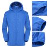 Sun Protection Jacket Windproof Waterproof Pockets Hooded Zipper UV-resistant Solid Color Men Women Outdoor Windbreaker Coat Daily Wear