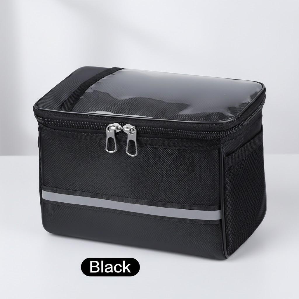 

Waterproof Folding Large Capacity Mountain Bike Front Handle Bag Bicycle Leading Bag Cycling Accessory чорний