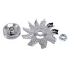A03K-Chrome Alternator Fan And Pulley Kit For Chevy Small Block 327 350 383 400 1957 1985 Generator Pulley+Impeller