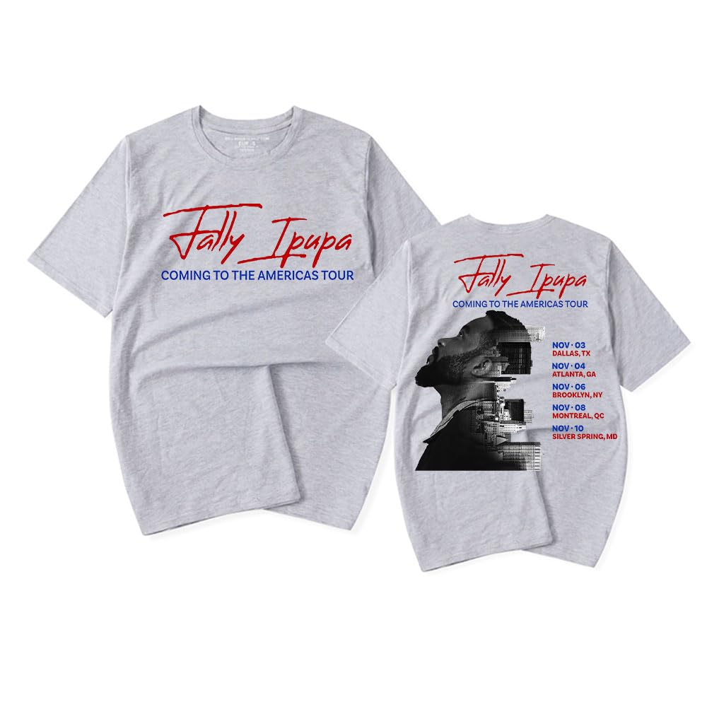 

Fally Ipupa Tour Merchandise T Shirt Unisex Women White Cotton Graphic Print Casual Short Sleeve Streetwear Top T Shirts L