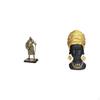 European Knight And African Woman Resin Sculpture Creative Desktop Ornament for Entryway Living Room