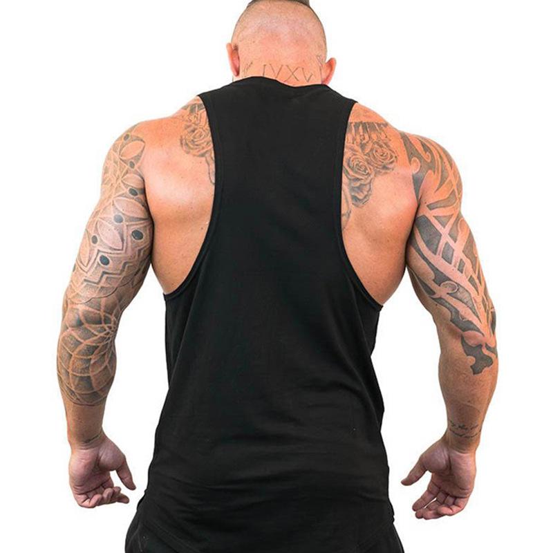 Trendy Men's Streetwear Sleeveless Gym Tank Top - Loose Fit, Muscle Running, Summer Racerback.