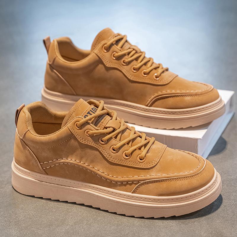 New Men's Thick-soled Casual Shoes Four Season Student Soft-sole Non-slip Comfortable Outdoor Walking Youth Sports Board Shoes