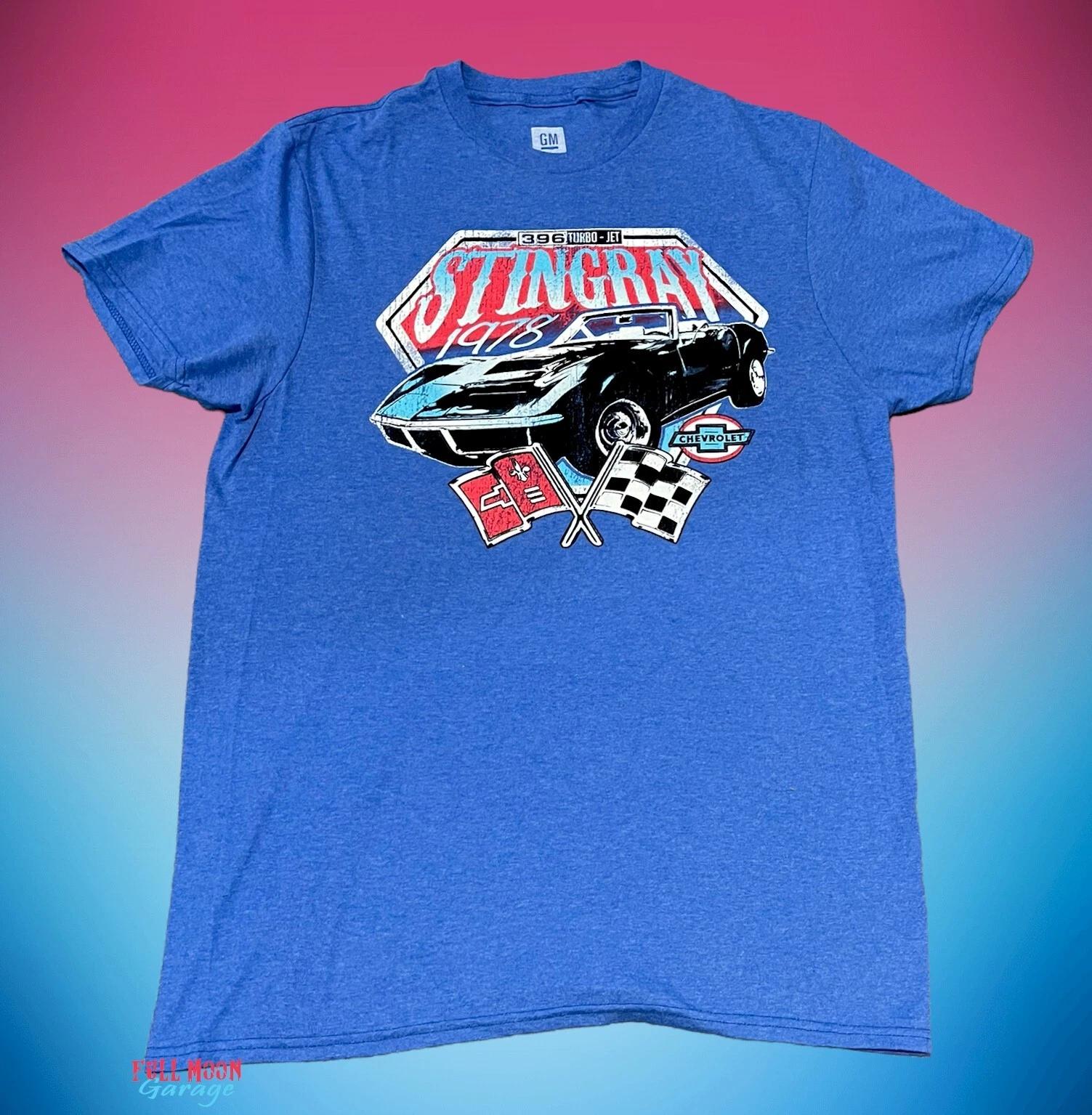 New Chevy Chevrolet Corvette Stingray Classic Men s Throwback T-Shirt 2XL