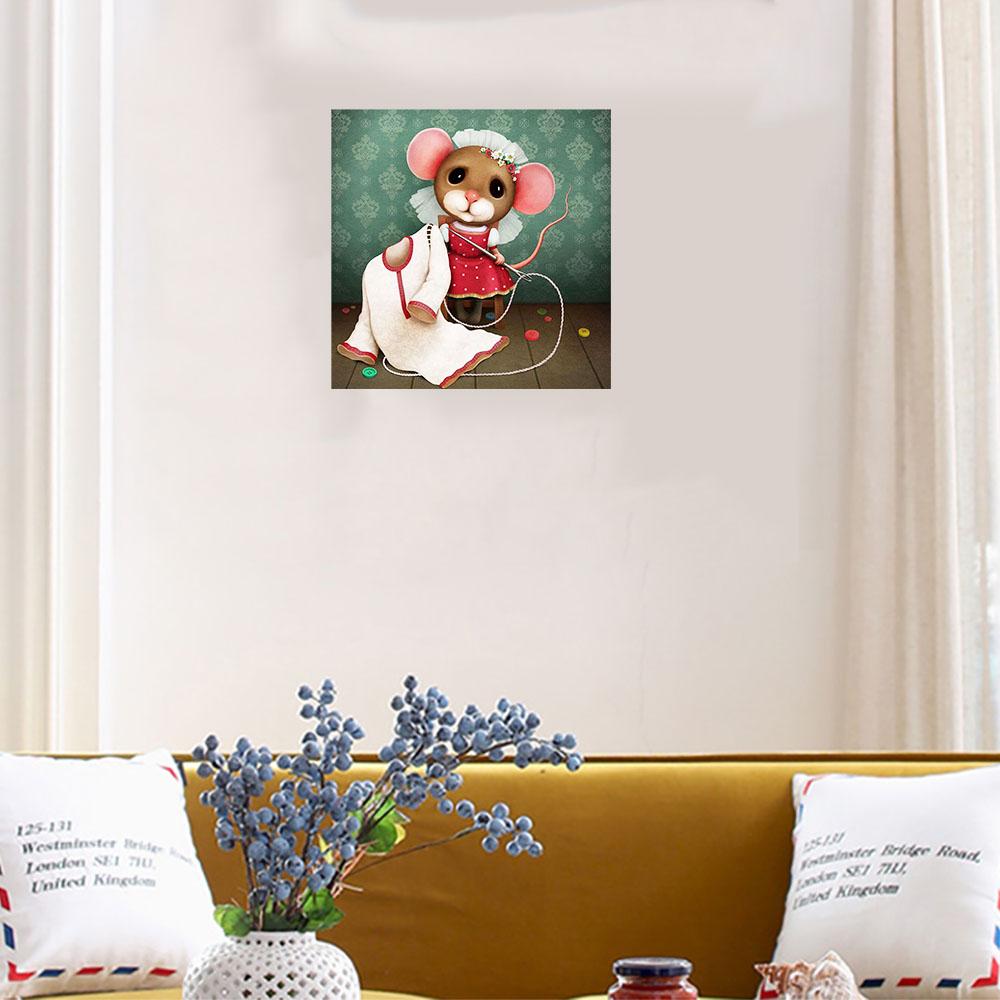 DIY Full Circle Diamond Painting Cross Stitch 3D Cartoon Animation Cute Animal Home Decorative Art Diamond Painting 5d Diamond Art Painting