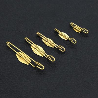 Gold Metal P-Shaped Safety Pin Brooch Badge for DIY Accessories