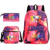 New rhythm box Sprunki music game schoolbag backpack pencil bag three-piece set student heat transfer backpack