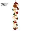 Unique Housewarming Gift for Her Glowing Christmas Door Hanger, Crochet Spiral Ornament with LED Lights, Snowman Santa Reindeer Snowflake Xmas Mantel