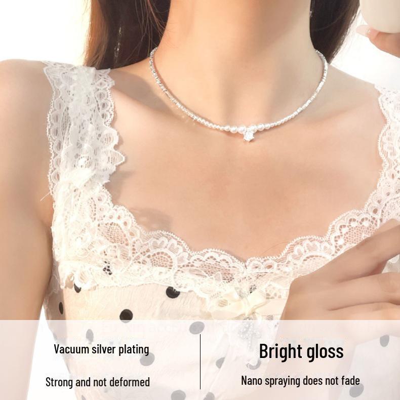 Trendy Zircon Pearl Necklace for Women: Elegant, High-End, and Versatile Design