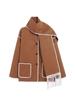 2023 Autumn/Winter European & American Fashion Women's Woolen Coat with Scarf Tassel