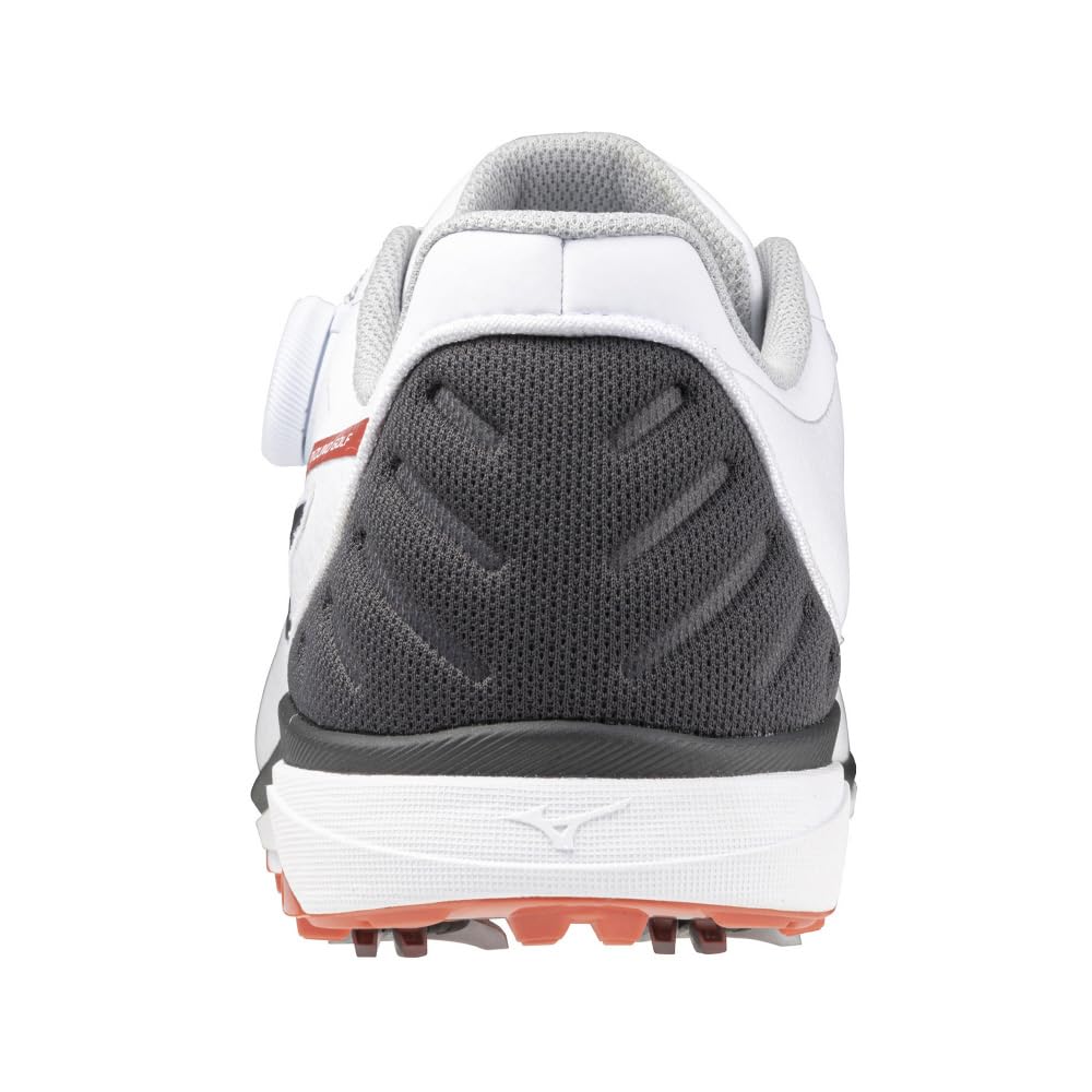 Mizuno Nexlite UW Boa Golf Shoes, Wide, Men's, White/Black, Size 27.0 cm, F