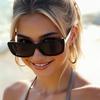 European and American Retro Style Women's Fashionable Sunglasses Trend Versatile Summer Sun Shading and UV Protection Lightweigh