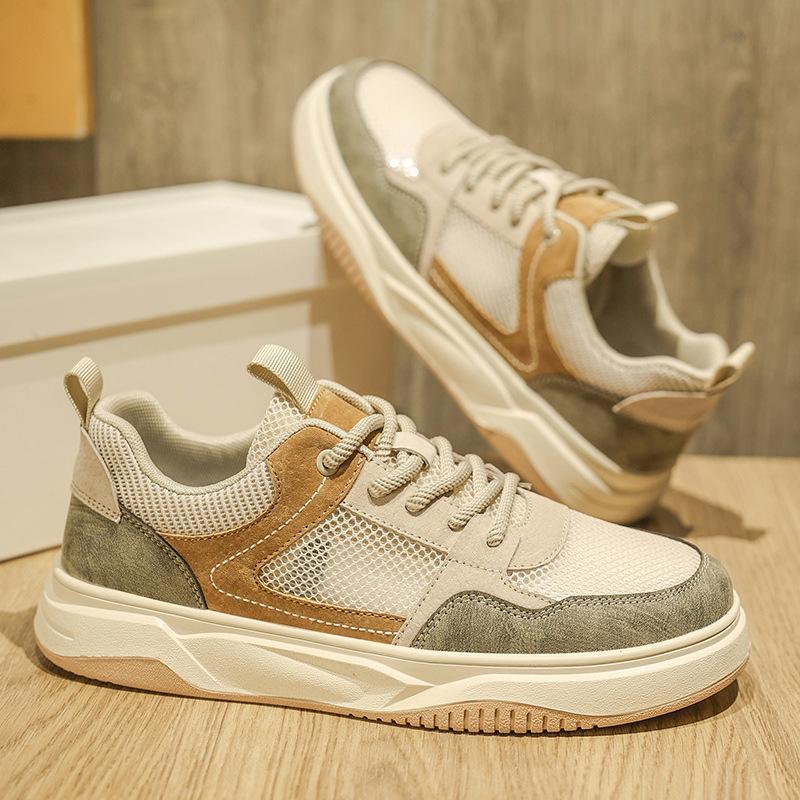 Men's Shoes Are Breathable and Non-smelly In Summer, Mesh Board Shoes, Small White Shoes, Youth Trend Versatile Low-top Sports and Leisure Shoes
