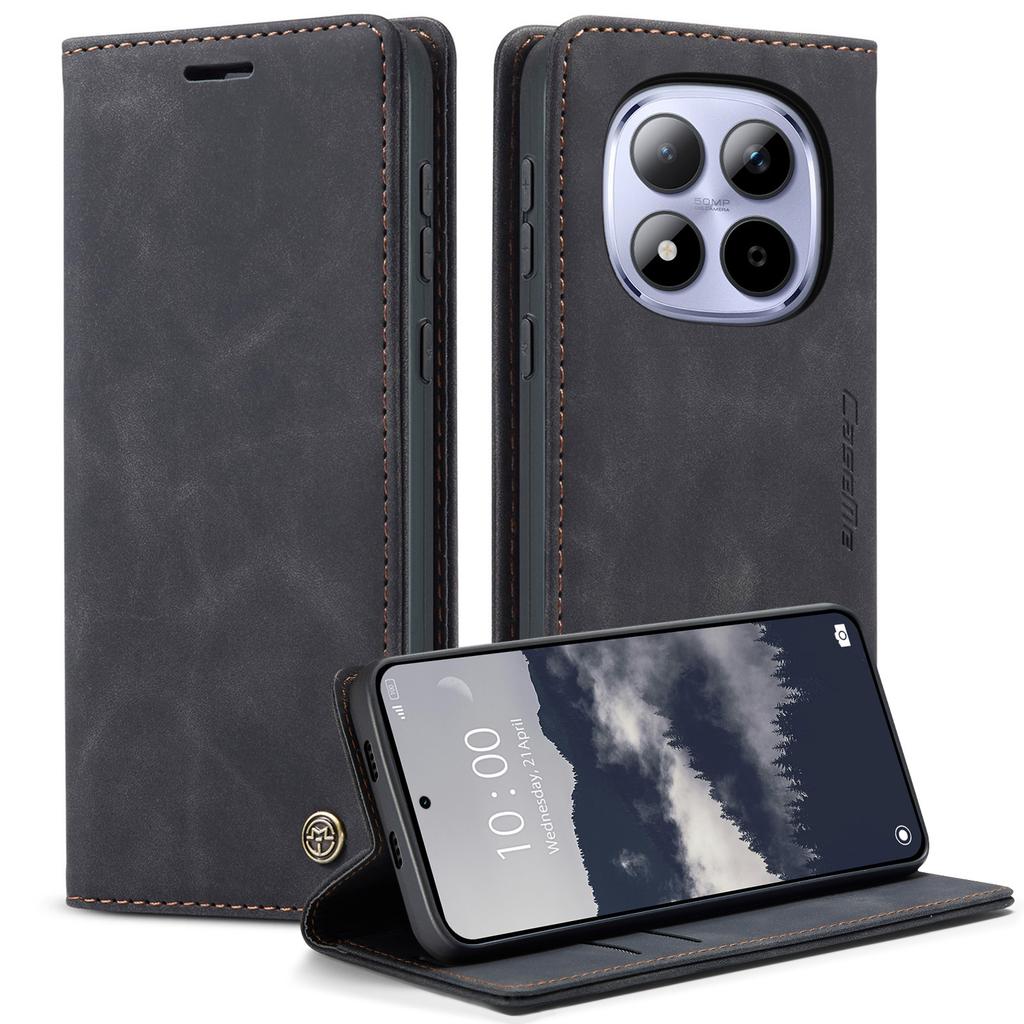 Pro Xiaomi Redmi Note 15 Pro 5G (Globální) Peněženkové pouzdro CASEME řady 013 PU kůže kryt na telefon stojánek