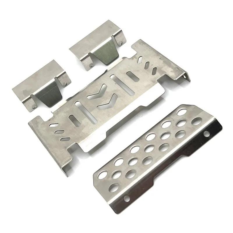 Stainless Steel Metal Bumper Chassis Armor Protection Skid Plate for Wltoys 104006 104010 104020 104026 RC Car Upgrade Parts