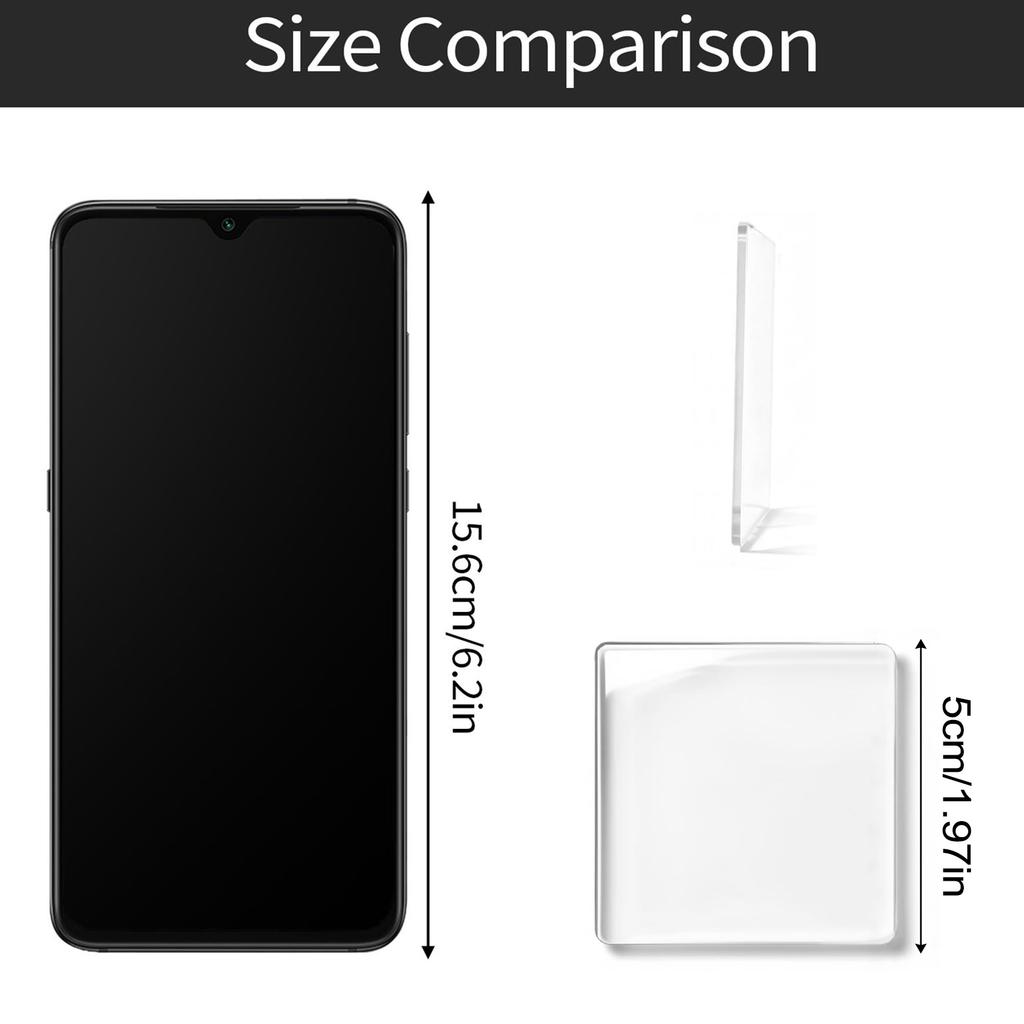 Clear Acrylic DIY Refrigerator Magnet Set Square Shape Durable Transparent Acrylic Blocks for Custom Decoration and Craft Projects