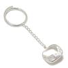 Natural White Topaz Gemstone 925 Sterling Silver Jewelry Keychain 3.15" ETC-13836