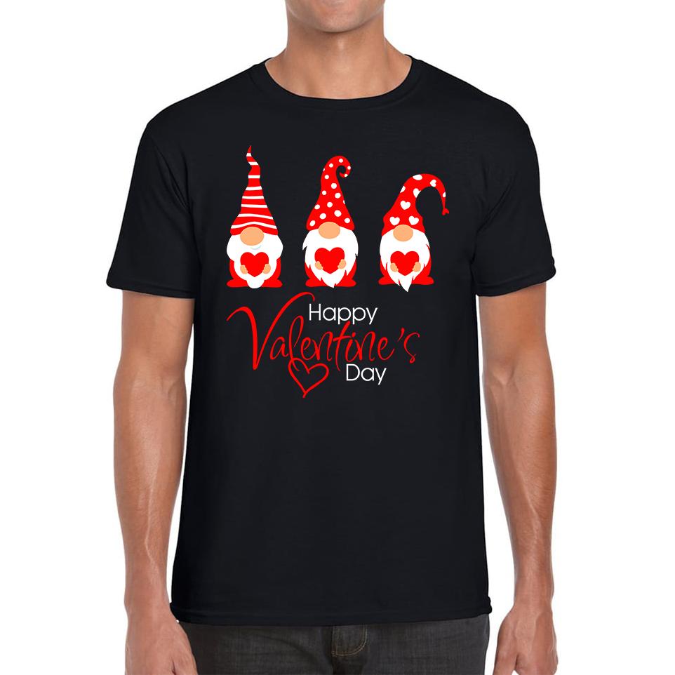 Happy Valentines Day Gnomes Unisex Mens T Shirt Womens Tops Tees S