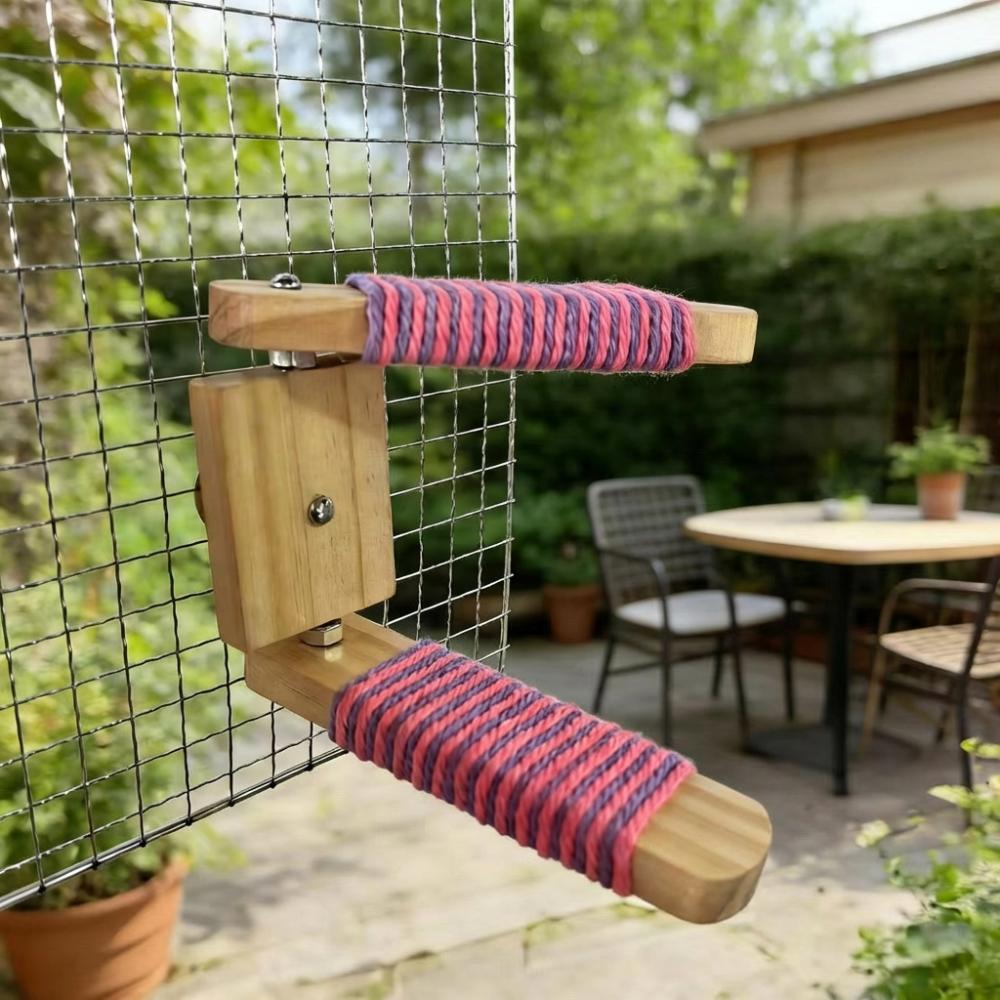 Wood Rotating Bird Perch Toy DIY Windmill Swing Parrot Toy Bird Training Stand  Bird Play