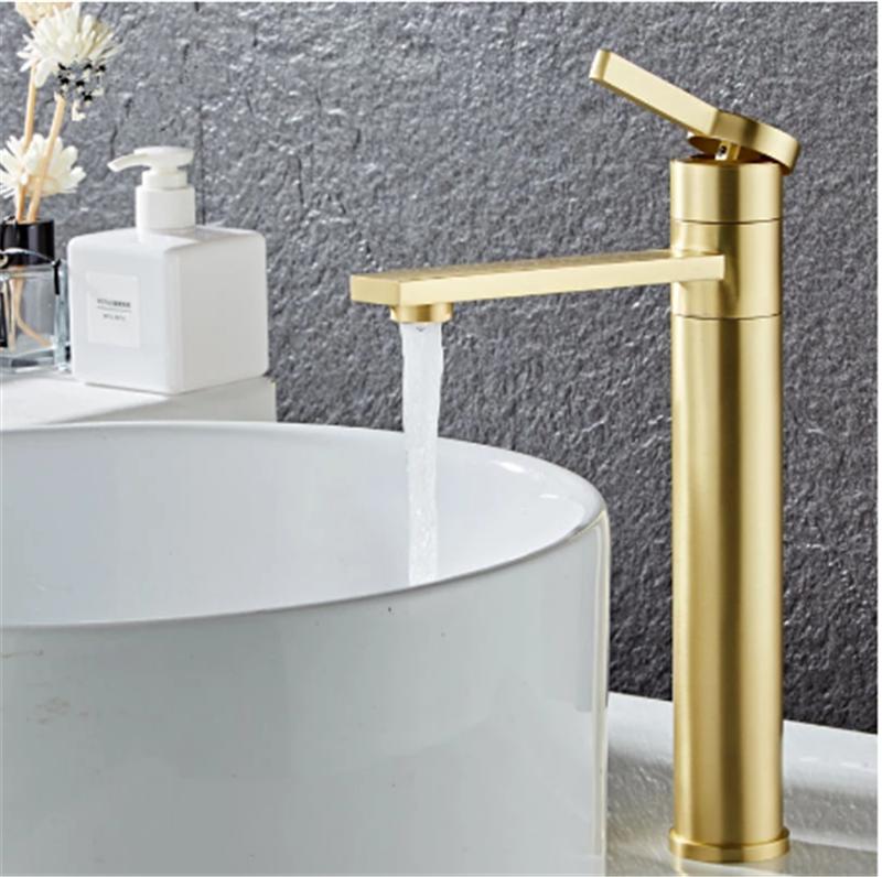 Tuqiu Black Bathroom Faucet Solid Brass Gold Bathroom Basin Faucet Cold Hot Water Basin Mixer Sink Tap Deck Mounted Wash Tap