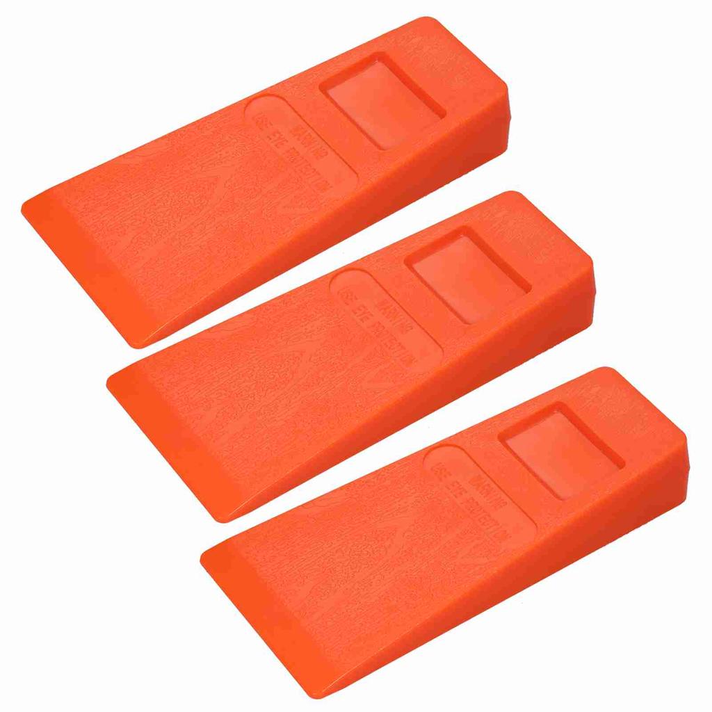 3Pcs 14cm Orange Plastic Felling Wedge Felled Chock Tree Cutting Wedge Spiked Wedge Woodcutting Tool