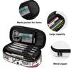 Pencil Bag 300D Polyester High Capacity Secure Zipper with Pen Slot Board Mesh Pocket and Large Storage Section for Everyday Study