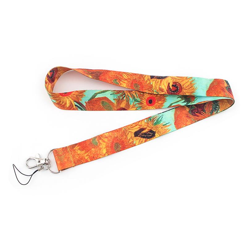 Yoga Sakura Credential Holder Little daisy Lanyard for Key Cute Neck Strap Card ID Badge Holder Key Chain Accessories Wholesale
