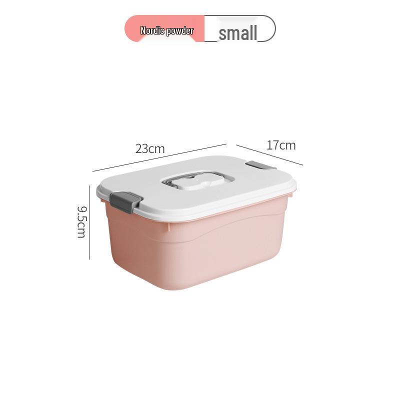 

Plastic Storage Box with Lid for Household Toys, Cosmetics, and Sundries
