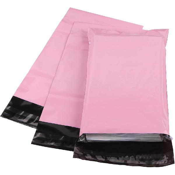 6.8 x 10 inch Pink Poly Mailer Envelopes Shipping Bags with Self Adhesive Strip, Waterproof and Tear-Proof Postal Bags, Pack of 50