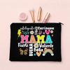 Spanish Printed Makeup Bag Travel Neceser Toiletries Storage Bag Female Canvas Cosmetic Bags Birthday Mother's Day Gift for Mom
