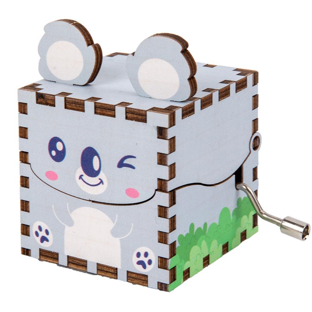 

3D Wooden Music Box Puzzle Structure Cartoon Animal Music Box Children s Toys Style F