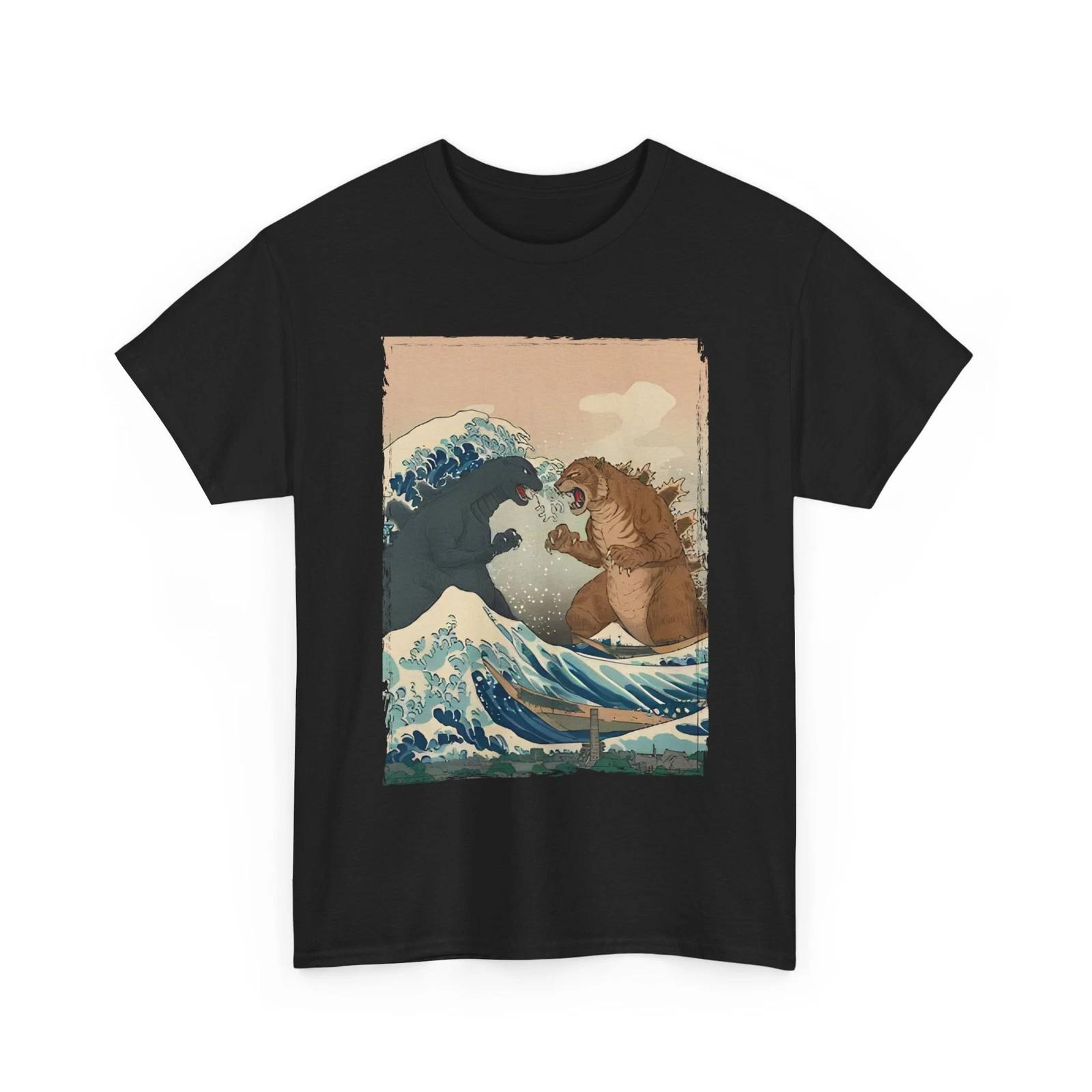Catzilla Graphic T-Shirt – Cool & Funny Cat Godzilla Hybrid Tee 2XL