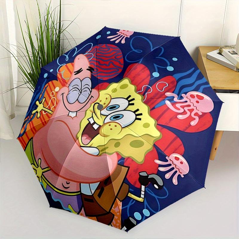 1pc SpongeBob SquarePants and Patrick Star Automatic Open/CloseUmbrella,Compact Umbrella for Men & Women Day Gift.Z091
