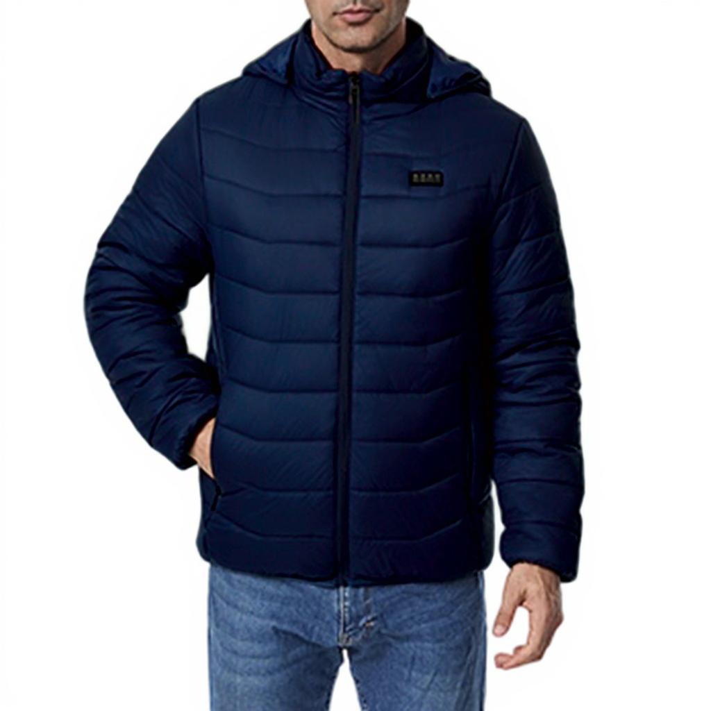 Men's Four Constant Temperature Intelligent Fever Hooded Hood Cotton-padded Jacket Coat
