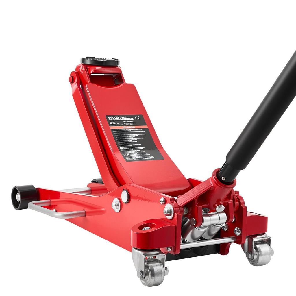 Low Profile Floor Jack, 3 Ton Capacity, Aluminum Racing Floor Jack with Dual Pistons Quick Lift Pump, Hydraulic Trolley Car Lift for Sports Cars,