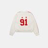 Korean Badblood BCAC Series Women's American Retro Red Knit Cardigan Sweater
