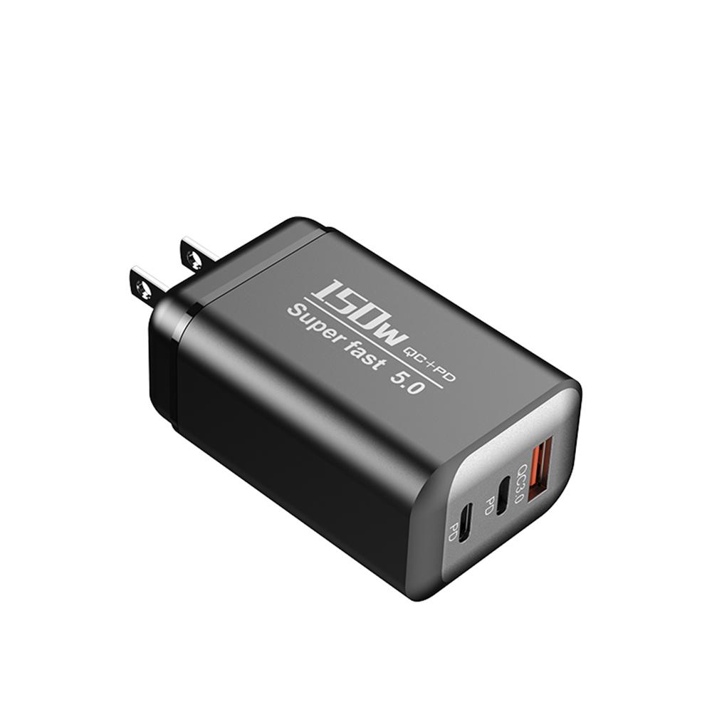 150W Fast Charging USB Type C Charger Mobile Phone Charger QC3.0 For iPhone 17 Samsung Xiaomi EU/UK/US Plug Travel Wall Adapter