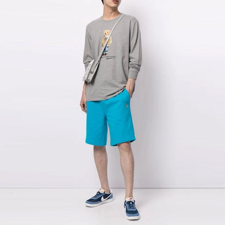 Polo Ralph Lauren Cartoon Print Crew Neck Long Sleeve T-Shirt Men Tops Gray 710828276-003