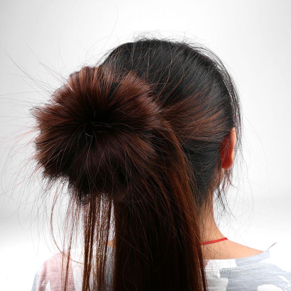 Meatball Head Hairstyle Tools Bird's Nest Bun Maker Women Hair Ring Korean Style Ponytail Holder