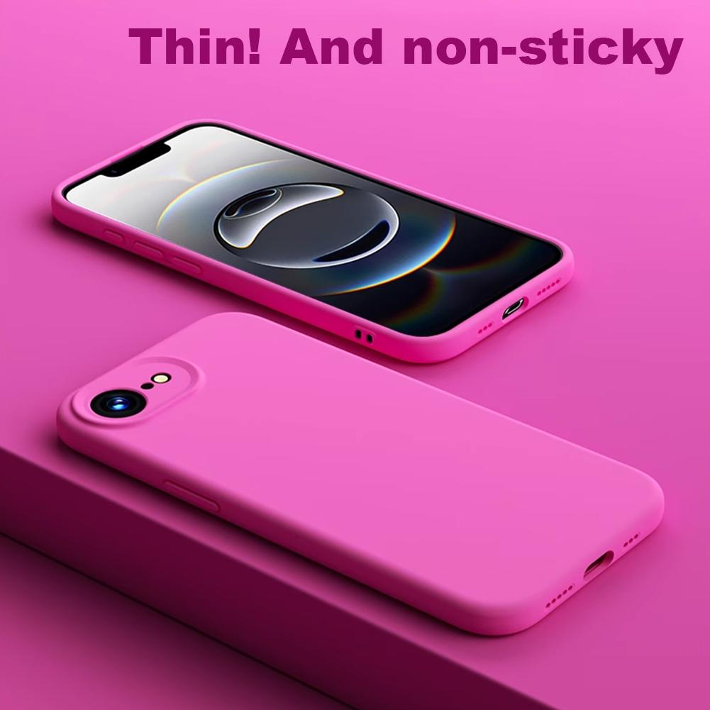 Für iPhone 16e Flüssigsilikonhülle Rutschfeste Handy-Schutzhülle Wasserdichte Leichte Handyhülle Ultradünne Handy-Rückseite
