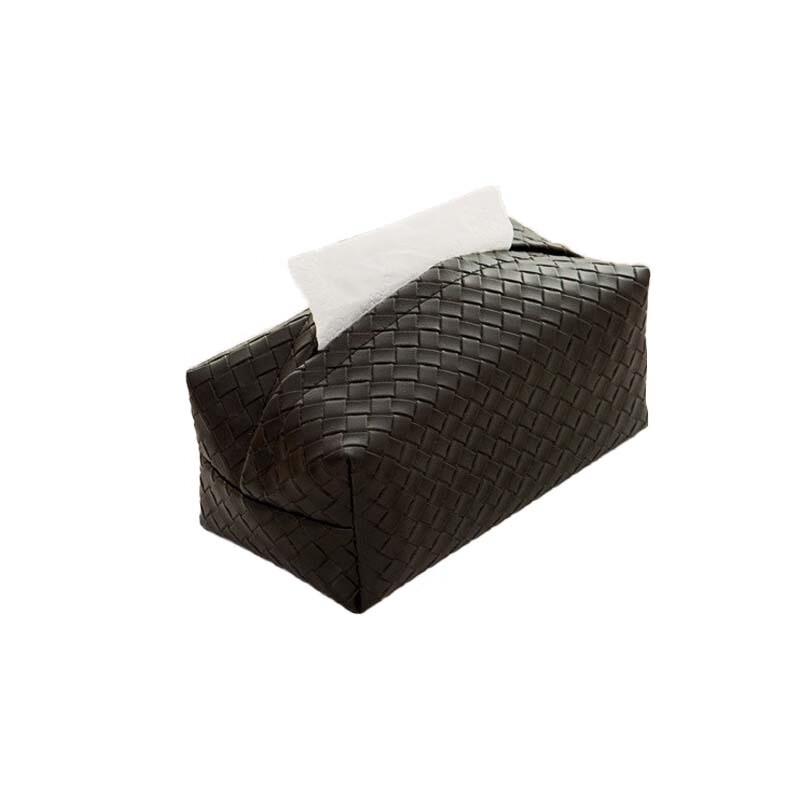 Luxury Waterproof Leather Woven Tissue Box