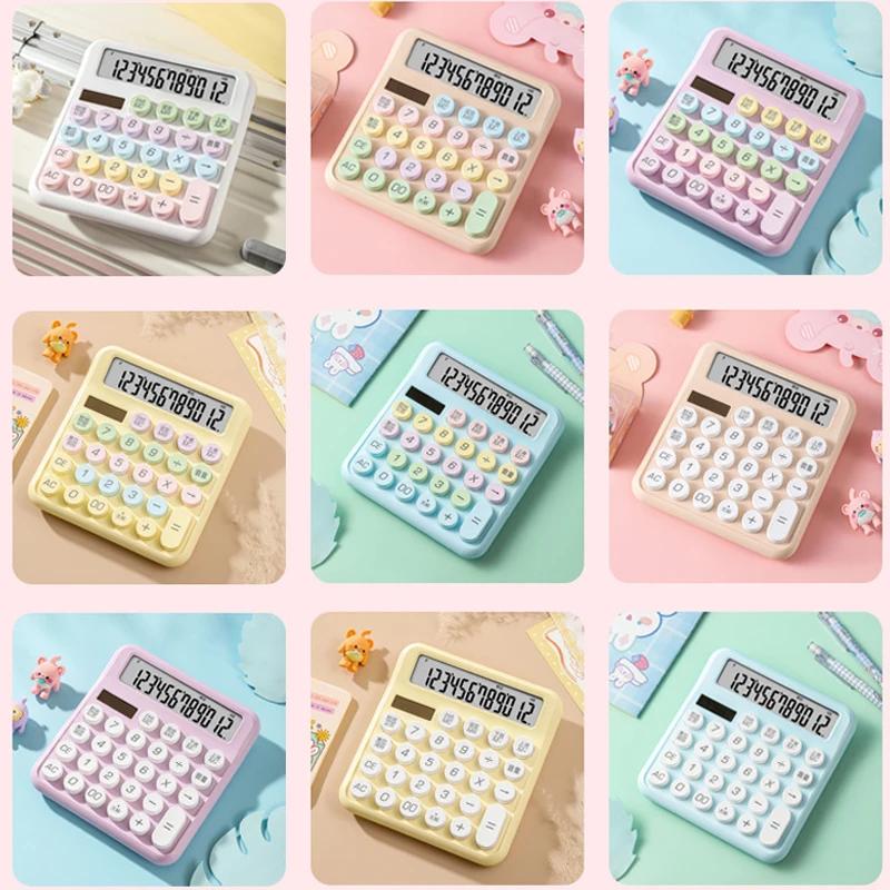Ins Dopamine Candy Color Calculators Large Display Mechanical Dot Keyboard Back To School Supplies Students/Finance Stationery