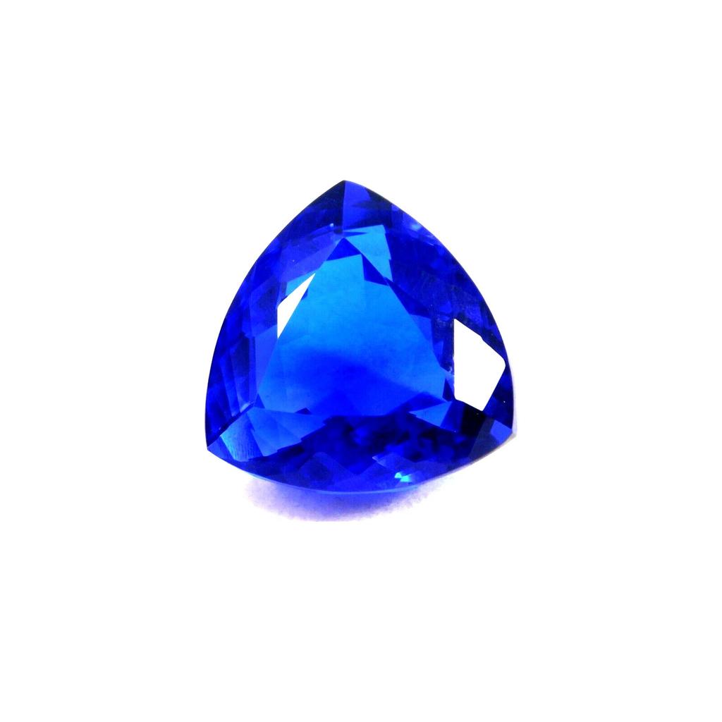 Beautiful Natural London Blue Topaz 9-10 Ct Trillion Cut Certified Gemstone