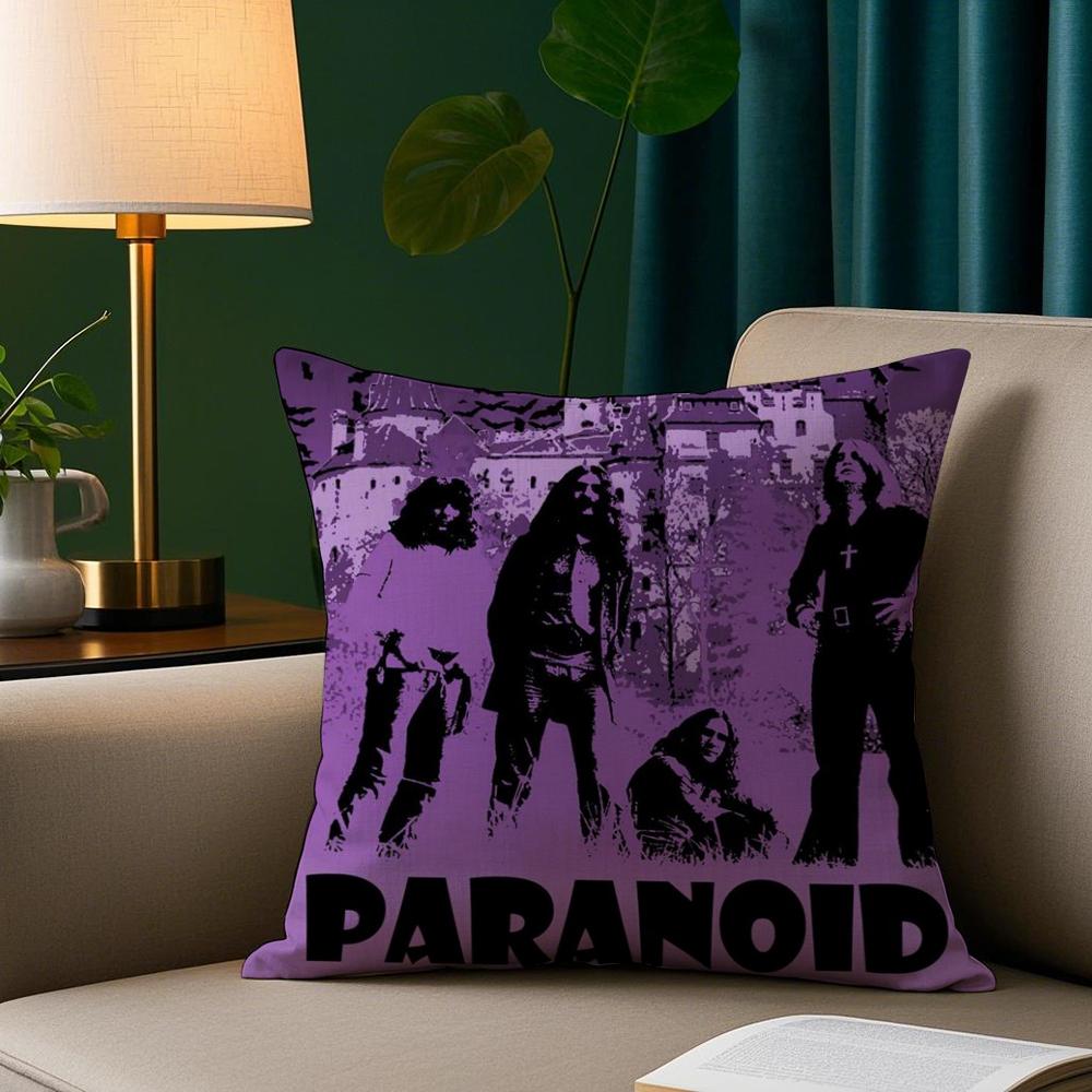 B-Black S-Sabbath Band Pillow Case Plush Fabric Soft Pillowcase Double Sided Print Sofa Cushion Cover Throw