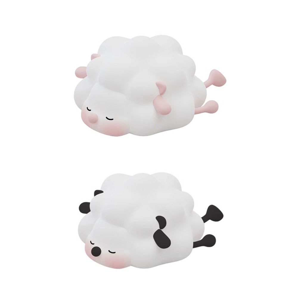 Touch Sensor Silicone Lamb Night Light Three Level Dimmable LED Sheep Night Lamp Ambient Lighting Timer Function