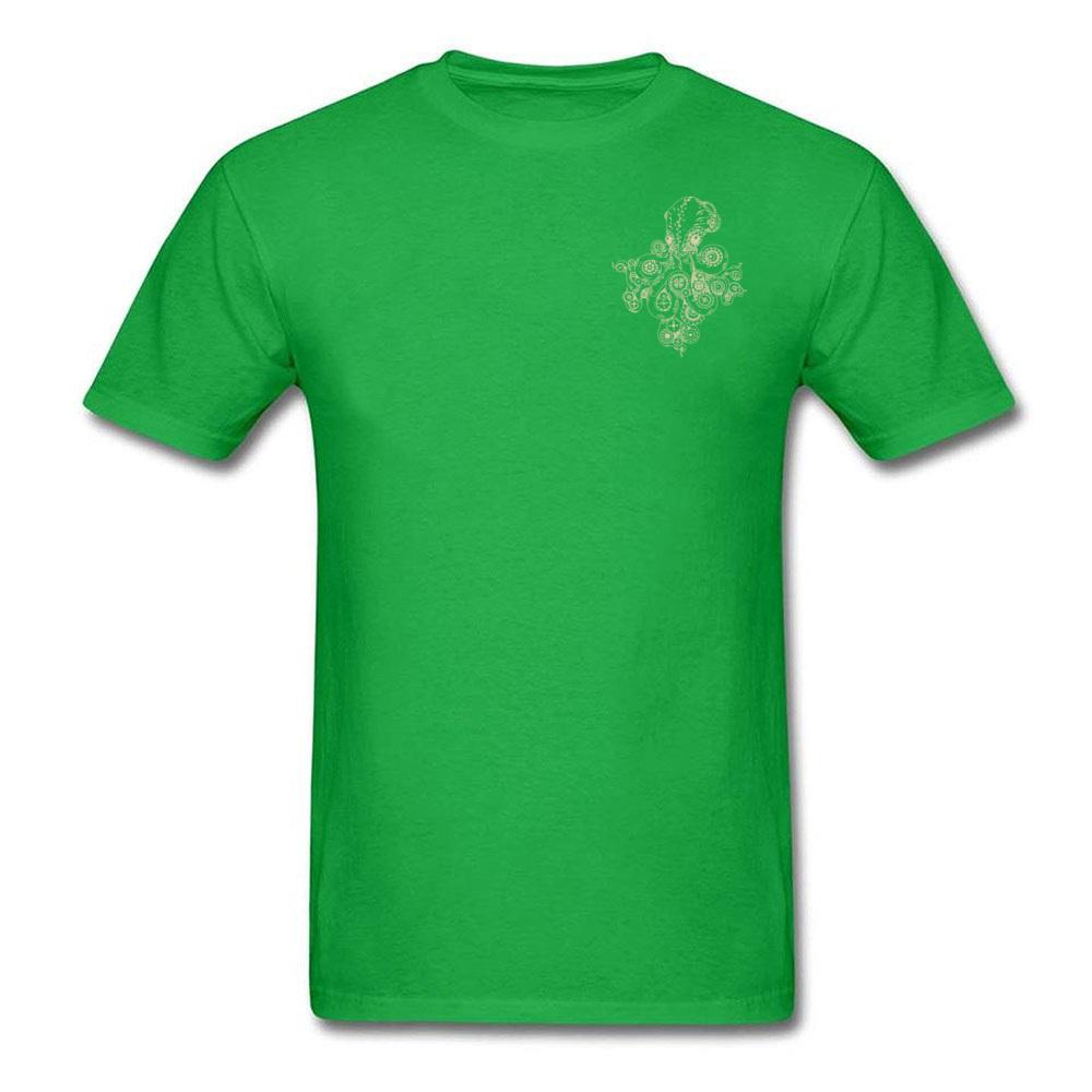 Steampunk Octopus T Shirt Unisex Top Tshirts Classic Black Tshirt Summer Fall Short Sleeve Crew Neck Cotton Fabric Tops Tees Chic